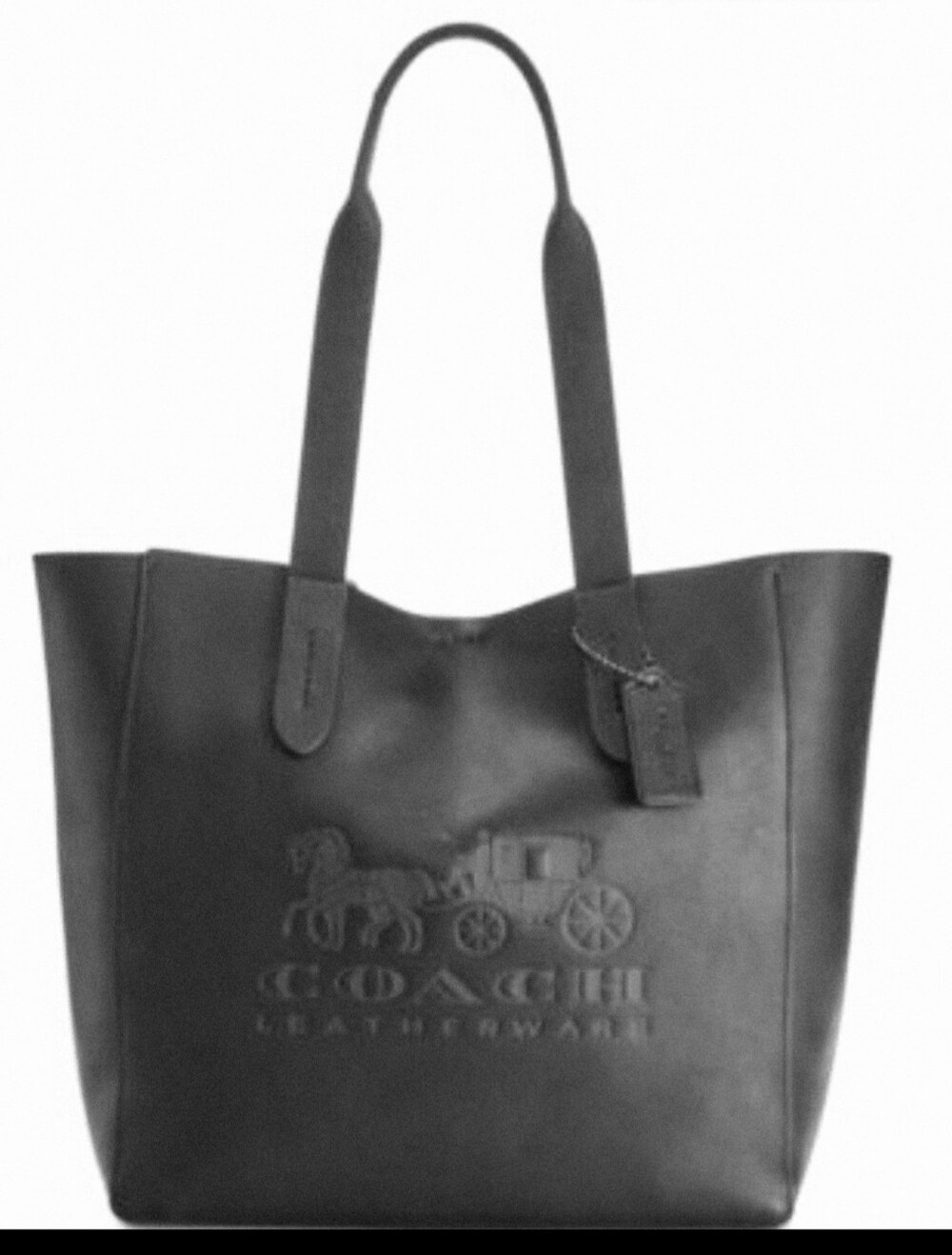 COACH Horse Carriage Grove Tote Black Leather